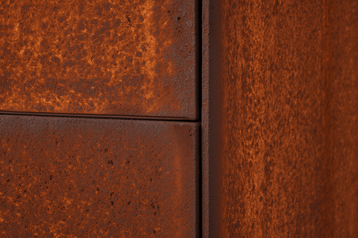 Corten steel material detail